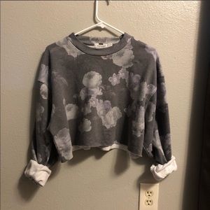 Topman cropped floral pullover